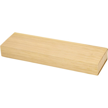 Logotrade firmakingid pilt: Oblys bambusest pastapliiatsi ja mehaanilise pliiatsi komplekt (must tint)